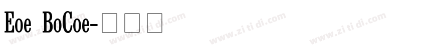 Eurostile BoldConden字体转换